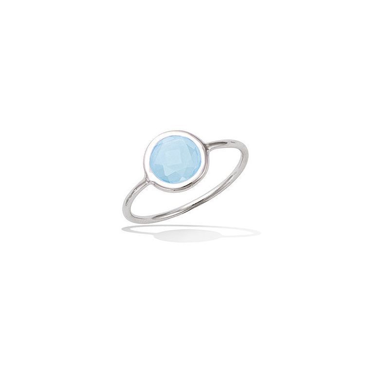 Bague pierre bleue claire best sale