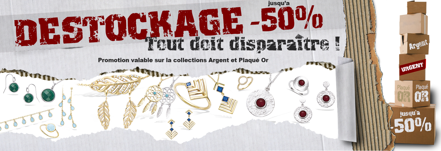 Destockage Bijoux argent et plaque or